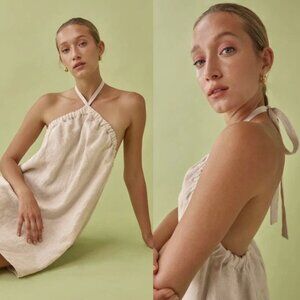 Reformation Maui Mini Linen Dress